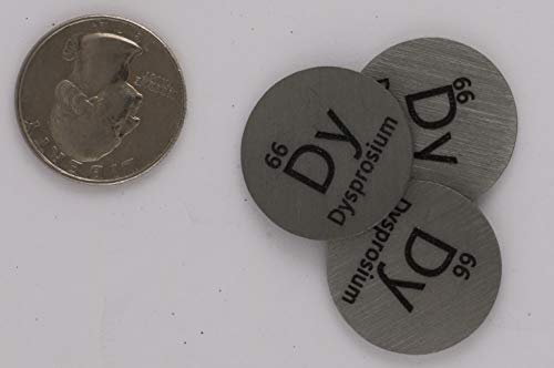 Dysprosium (Dy) 24.26 mm Fém Lemez 99,9% - Os Tiszta a Gyűjtemény vagy Kísérletek