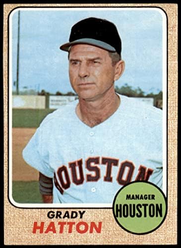 1968 Topps 392 Grady Hatton Houston Astros (Baseball Kártya) EX Astros