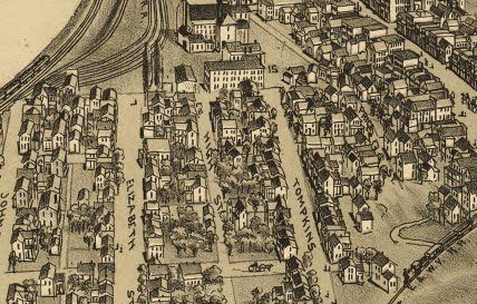 1892 térkép Pittston Nyugat Pittston, Pennsylvania|Méret 16x24 - Kész Keret| Pennsylvania|Pittston|Pittston