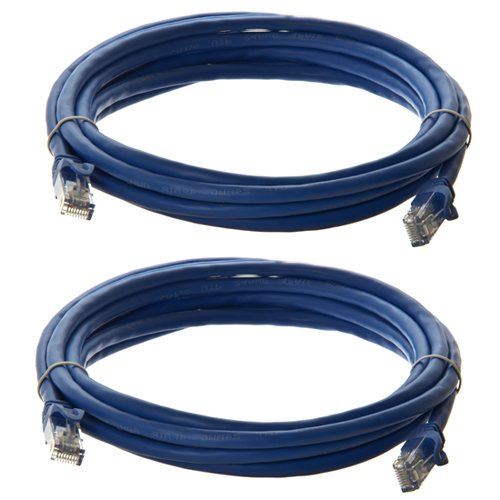 Cat6 Ethernet Kábel - 10 ft Kék - Arany, Aranyozott Érintkezők férfi Férfi Patch Kábel (2 Csomag)