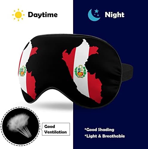 Peru Zászló Térkép Vicces Aludni Szem Maszk Puha Kendőt Szem Fedél Állítható Pánt Este Eyeshade Férfiak