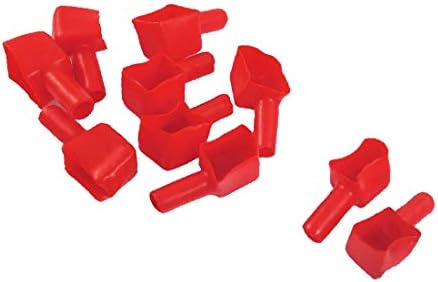 X-mosás ragályos Piros, Puha Műanyag Tér-szája Akkumulátor Kábel-Terminálok Ujjú Csizma 10 Db(Piros, Puha