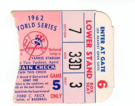 1962-ben a World Series Játék 5 Szelvény Yankees vereség a Giants 5-3