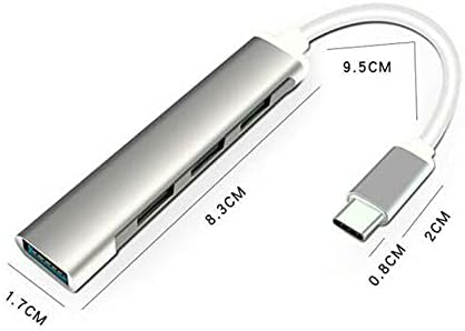 LQQH Alumínium Slim Thunderbolt C Típusú USB 3.0 Adapter USB Hub 4 Port USB-C Hub a Telefon, PC, Laptop