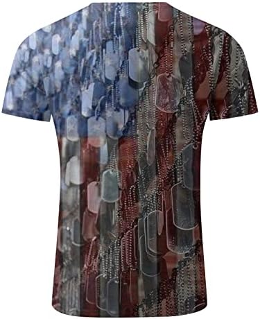 UBST Férfi Hazafias Katona Rövid Ujjú T-shirt, július 4-Retro Amerikai Zászló Maximum Nyári Slim Fit Muscle