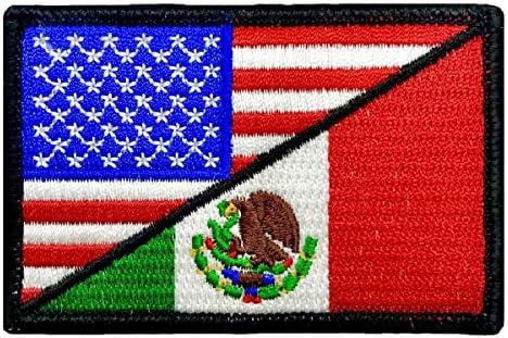 USA Zászló Mexikói Zászló Patch [3.0 X 2.0 - Vassal Varrni - UM2]