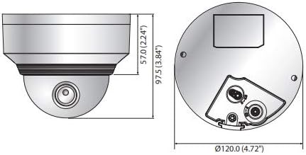 Hanwha Techwin XNV-6020R 2MP WDR IR PoE Hálózati Kültéri Dome Kamera 4 MM-es Objektív, RJ45 Csatlakozás.