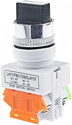 LYVI LAY37 22mm Rotary Switch 2/3 Pozíció Gomb Rotary 1NO/1NC, valamint 2NO Rotary Switch DPST Reteszelő