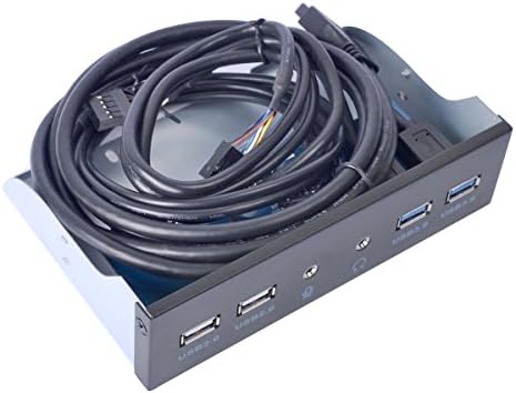 UCEC 5.25 Colos Előlapi USB Hub 2-Port USB 3.0 & 2-Port USB 2.0 & HD Audio Kimeneti Port & Mikrofon Bemeneti