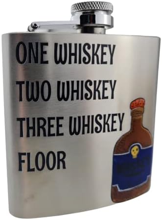 Egy Whiskey-t, Két Whiskyt, Három Whiskyt Emelet flaskád 6oz (uv209-hip-whi123floor)