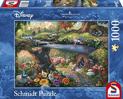 Schmidt Spiele | Thomas Kinkade: Disney Alice Csodaországban 2021 Kiadás (1000pc) | Puzzle | Korosztály