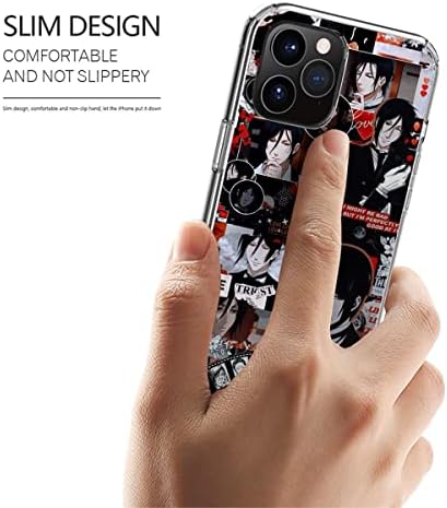 Telefon burkolata Compatiable iPhone 14 Samsung 15 Fekete X Butler Pro Max Kollázs Xr 7 8 11 12 Se 2020-Ra