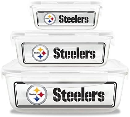 NFL Pittsburgh Steelers Üveg Tárolóedény Set (6 darabos)