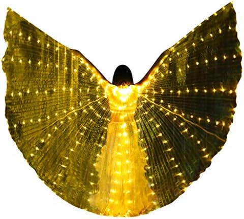 Cegduyi LED hastánc Angyal Ízisz Szárny Angyal Jelmez Pillangó Szárnyak Fény világít Hasa Rugalmas Rúd