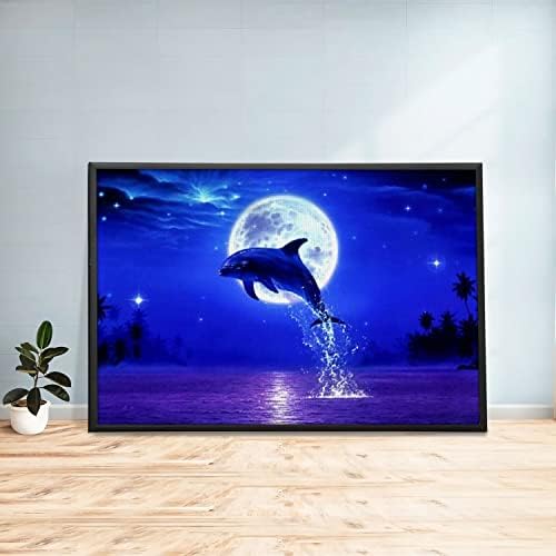 Trópusi Delfinek Art Nyomtatás Poszter - 24x36 Állat, Poszter Nyomtatás, 36x24