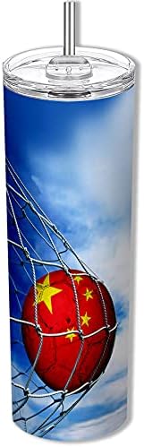 ExpressItBest 20oz Sovány Dobon a Zászló of China (Kínai) - Hullámok & USA-ban