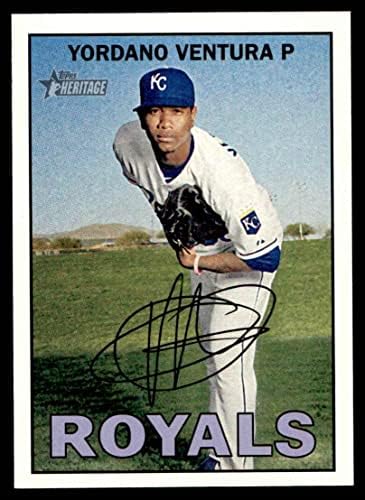 Topps 337 Egy Yordano Ventura Kansas City Royals (Baseball Kártya) (Bázis Kártya/Portré, Kék Sapka)