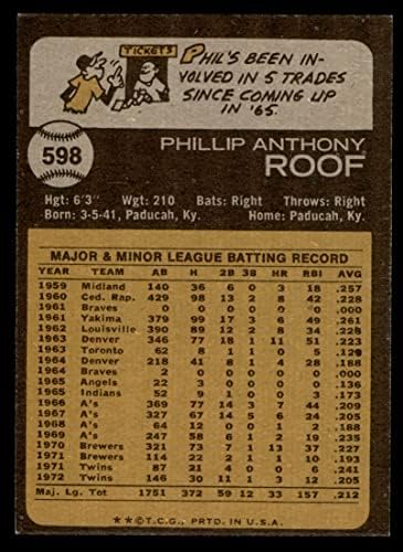 1973 Topps 598 Phil Tető Minnesota Twins (Baseball Kártya) VG/EX Ikrek