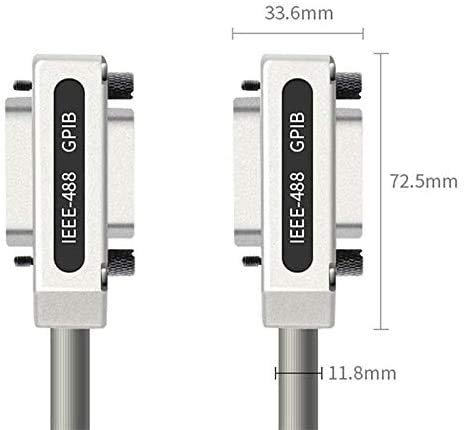 Az IEEE-488 Kábel GPIB Kábel Fém Csatlakozó Adapter Plug and Play 1/1.5/2 Mérő (2 Méter)