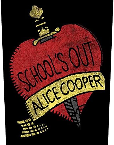 XLG Alice Cooper Iskola Hátul Folt Zenekar Album Heavy Metal Varrni Applied