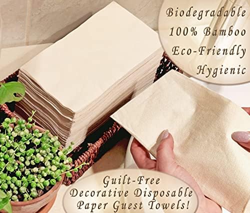[250 Csomag] Lifey Környezetbarát Bambusz Eldobható Papír Vendég Törülközőt Fürdőszoba | Ömlesztett Kedvezmények