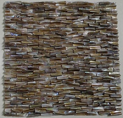 11sqaure méter Divat 3D-s Tégla Természetes Shell Mozaik Csempe Gyöngyház Konyha csempével Zuhany Háttér