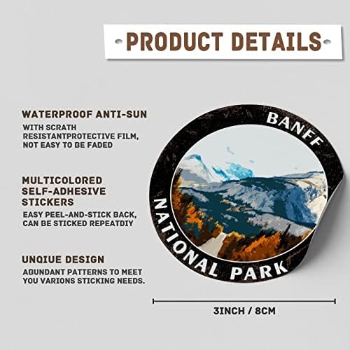 Guangpat Banff Nemzeti Park Világ Mérföldkő Utazási Matrica Csomag Rusztikus Utazás, Kiránduló Matricák