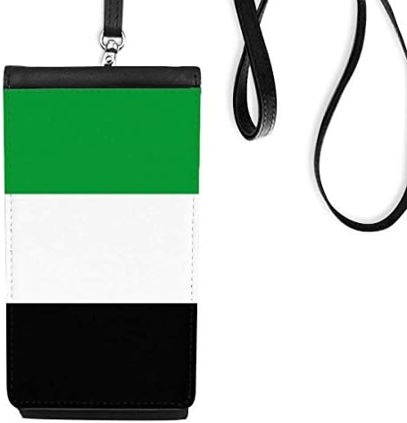 Egyesült Arab Erates Nemzeti Zászló Ázsiai Ország Phone Wallet Pénztárca Lóg Mobil Tok Fekete Zseb