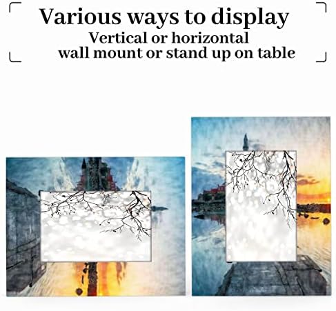 cfpolar Napfelkeltét A Világítótorony 5x7 Képkeret Fa Fotó Kijelző Nélkül Mat képkeret az asztali vagy