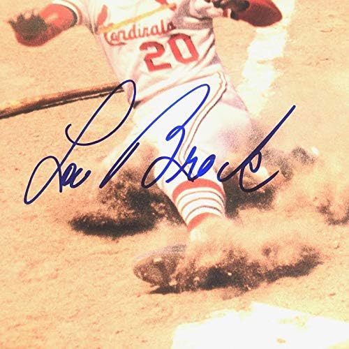 Lou Brock aláírt 11x14 fotó PSA/DNS-Kompatibilis St. Louis Cardinals Dedikált