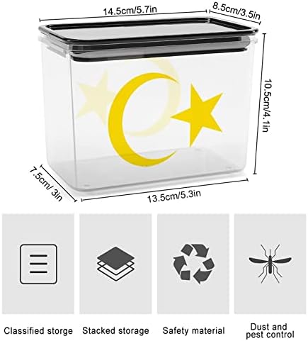 Címer Líbia Élelmiszer-Tároló Tartály Tiszta Műanyag Tároló Dobozok Fedél Tömítés