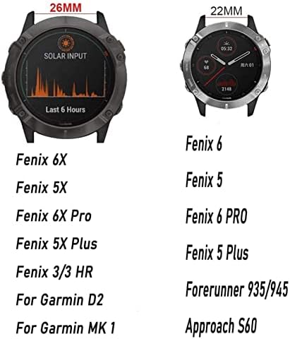 FORFC 26 22MM Watchband Szíj, a Garmin Fenix 7 7X 6X 6 Pro Fenix 5X 5 3 3HR S60 MK1 Nézni gyorskioldó