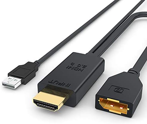 HDMI DisplayPort Adapter 4K-60Hz, Koopman HDMI, DP Átalakító Kábel HDMI Aktív 2,0 Display Port Csatlakozó