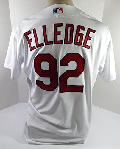 St. Louis Cardinals Seth Elledge 92 Játék Kiadott, Aláírt Fehér Jersey 48 DP44822 - Játék Használt MLB