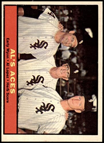 1961 Topps 337 Al Ász Al Lopez/Herb Pontszám/Korai Wynn Chicago White Sox (Baseball Kártya) EX White