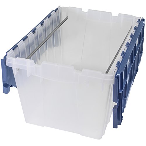 Akro-Mil 66486CLDBL 12 Literes Műanyag Tároló KeepBox, Félig Tiszta & Műanyag Tároló Tartály 12 Literes