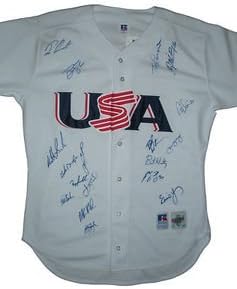 2000-ben az USA Csapat Férfi Olimpiai Baseball Csapat Aláírt Mez