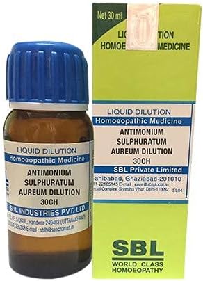 SBL Antimonium Sulphuratum betűs aranybagolylepkének Hígítási 200 CH (30 ml)