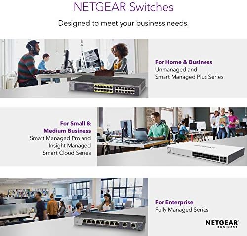 NETGEAR PoE Switch 16 Port Gigabit Ethernet Nem menedzselhető Hálózati Kapcsoló (GS516UP) - 8 x PoE+ 8