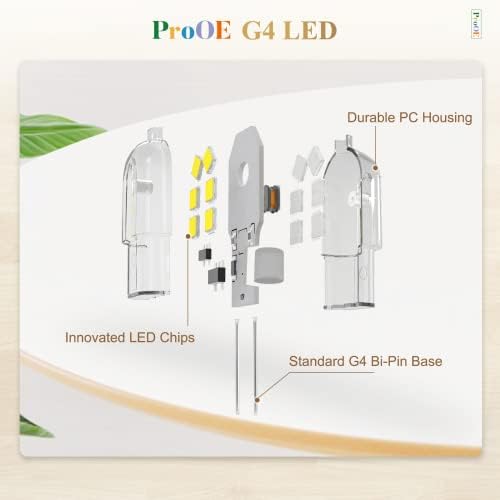 DiCUNO ProOE G4 LED Izzó 20W Egyenértékű 12V-os, 1,5 W JC Bi-pin-Bázis Izzók, Napfény, Fehér 5000K 180LM,