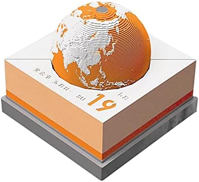 2022 Memo Párna, a Föld Naptári Környezetbarát Könyvjelzők 3D Papír Szobor Akril Doboz Otthoni Asztali