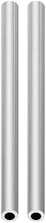 2db 6063 T5 Kerek Alumínium Cső, 12mm /0.47 OD x 9mm /0.35 ID 300mm (11.81) Hossza Fémek Varrat nélküli