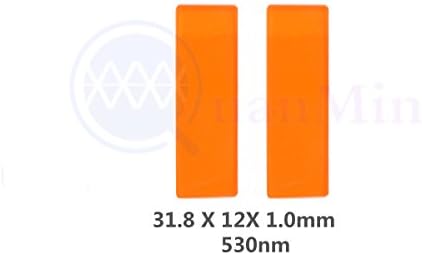 Quanmin 2db /1 Lot 31.8 mm×12mm×1.0 mm 530nm IPL Szűrő Tér Optikai Multi-Bevonat Keskeny Longpass Szűrők