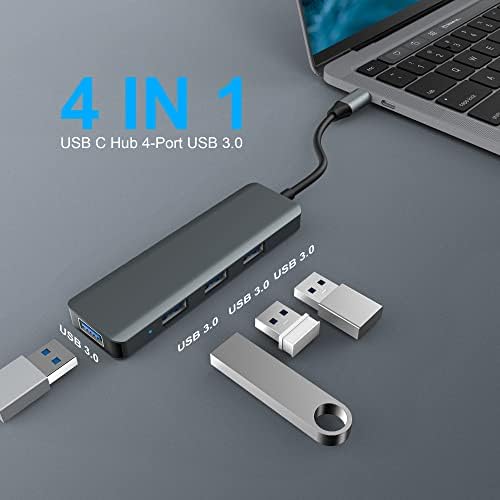 USB-C Hub 4 Port Alumínium C Típusú USB 3.0 Hub USB-C-USB Adapter Típus C 3.0 Adapter Laptop Több USB-C-USB
