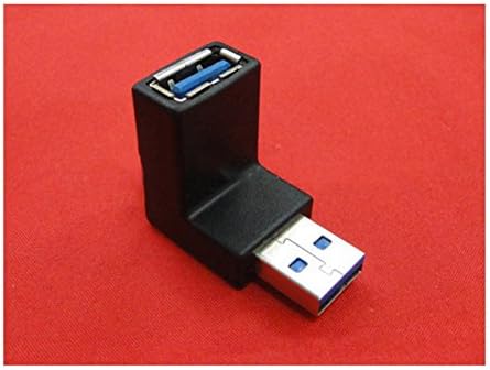Super Speed USB 3.0 90d M/F A férfi-Nő lefelé Ferde Adapter Fekete Dugó Átalakító Laptop retina Függőleges