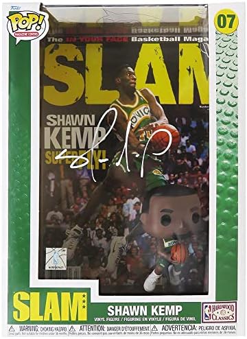 Shawn Kemp Aláírt Seattle Supersonics NBA SLAM Funko Pop Baba 07 - Dedikált NBA-Figurák