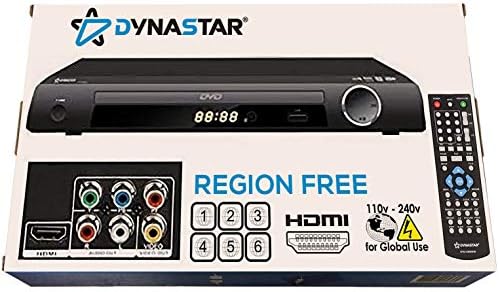 Régió Ingyenes DVD-Lejátszó Dynastar DVD-X9000HD HDMI Kimenet, Tartalmaz HDMI Kábelt, 110 - 220 - 240