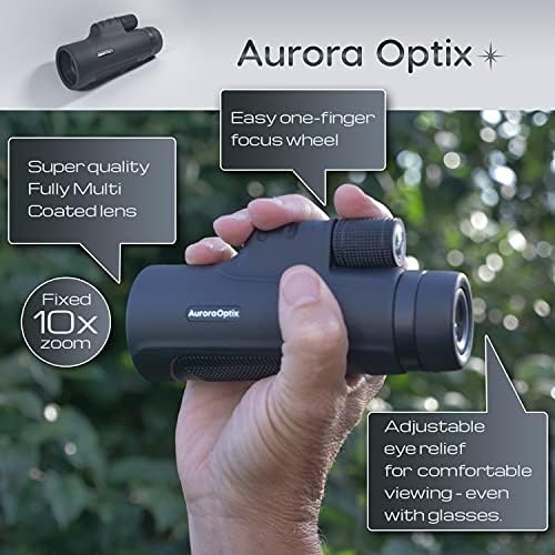 Aurora Optix Monokuláris 10X42 | High Power Hatálya a Smartphone Holder & Állvány